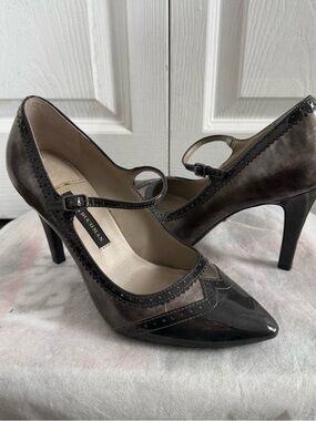 Dana Buchman Black Pointed-Toe Mary Jane Pumps